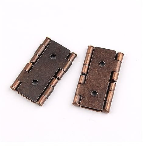 PRIMUZ 20pcs Meubles Anciens charnières en Soie boîte à Bijoux charnières Bijoux rétro Style rétro Double Effet écran Pliant charnière Ton Bronze