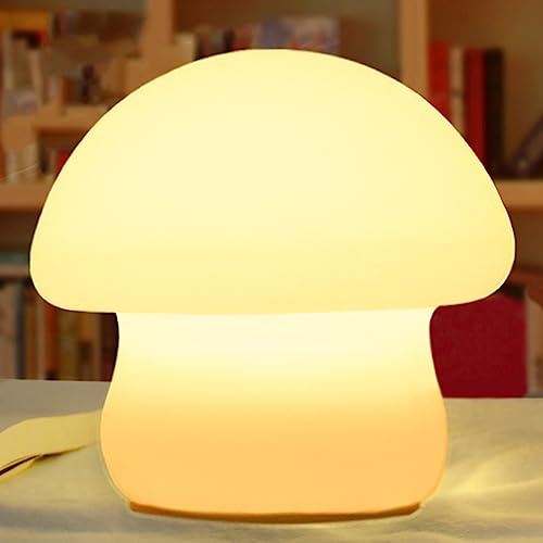ZKLiLi Cute Mushroom Lamp LED Night Light Kinderzimmer, Kinderzimmer Squishy Silikon Pilz Farbe ändern Licht wiederaufladbar, Kleinkind Nachtlicht Dekoration für Schlafzimmer