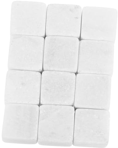 Cubetti Whisky Riutilizzabili 12 Pezzi in Marmo Bianco