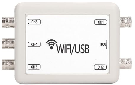 PC Virtuelles Oszilloskop, Virtuelles Oszilloskop Wifi USB-Verbindung 5-Kanal Tragbarer Handheld-PC Mobiltelefon Oszilloskop Daten, Oszilloskope