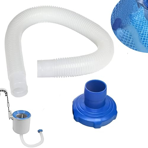 Aufstellpool Skimmer Schlauch Adapter, 1.5in Pool Skimmer Adapter und Schlauch Poolfilter Ersatzschlauch Mit Adapter Surface Skimmer und Schlauchadapter für In tex 28000E, 28335EH (70cm Pool)