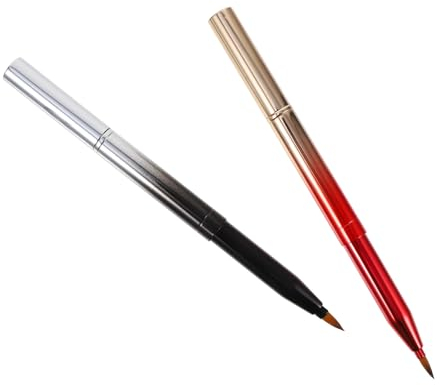 FOMIYES 3er-set Make-up-pinsel Doppelseitige Deckel Einziehbarer Lippenpinsel Vielseitiges Lidschatten-lippenpinsel-set Lippenstiftpinsel Für Den Täglichen Gebrauch 2 Stück * 3