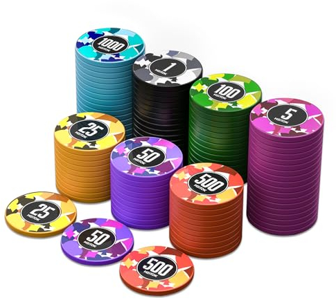 HEITOK Poker Set 100-teilig – Casino-Chips mit Wertangaben, Profi 11,5g Eisenkern, 7 Farben, für Familienabend, Party, Reisen & Geschenk – Umweltfreundliches ABS, sofort spielbereit