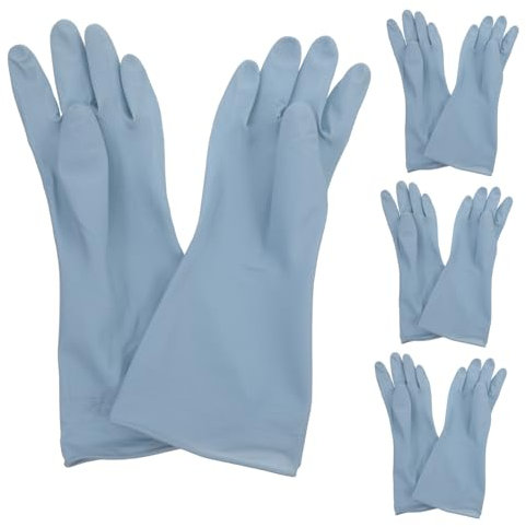 Warmhm 4paare Spülhandschuhe Lange Spülhandschuhe Küchenhandschuhe Zum Geschirrspülen Wiederverwendbare Haushaltshandschuhe Mit Langem Bündchen Für Reinigungsarbeiten