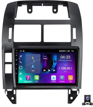 Android 13 Estéreo para automóvil Radio con Pantalla táctil de 9 Pulgadas con navegación GPS Receptor de Radio FM Bluetooth para VW Polo Mk4 2001~2011 Soporte Carplay/Auto/DSP/RDS