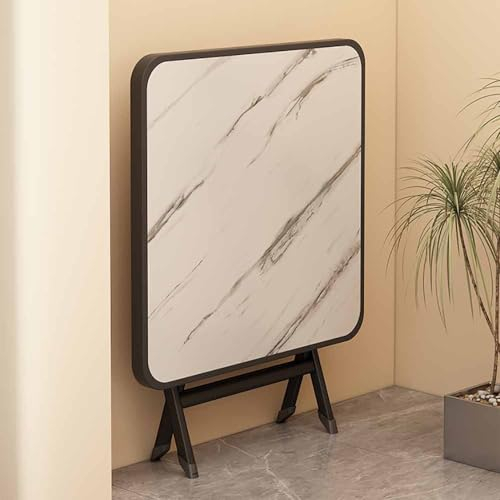 ZYBOWAYL Klappbar Küchentisch 90/100cm Rund/Quadratisch Faltbar Esstisch 70/80cm Platzsparend Balkontisch 60cm Multifunktion Klapptisch für Garten Terrasse Teestube Camping(Color:B,Size:80x80x72cm)