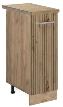 Vicco Apothekerschrank R-Line, Artisan-Eiche, 30 cm | 1 Auszug · AP Eiche inkl. · Höhenverstellbare Füße · 2 Einlegeböden · ✓ Frei kombinierbar