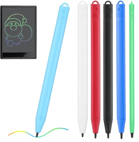 AUTSUPPL 6Er Set LCD Schreibtafel Stifte Bunte Kunststoff Stylus Pens Ergonomisch Für Kinder Zum Malen Und Schreiben Auf LCD Zeichenbrett Sicher Und Komfortabel