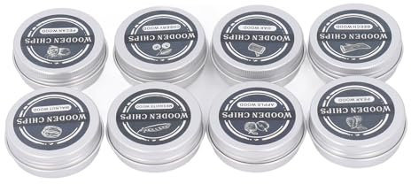 POENVFPO Trucioli di Legno per Affumicatura, Trucioli di Legno Puro a 8 Gusti con Quercia, Faggio, Noce Americano, Ciliegia, Mesquite, Noce, per Cocktail Affumicati, Barbecue