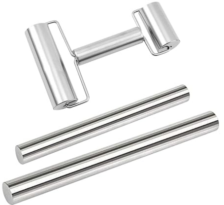 1 Rouleau À Pâtisserie À Double Extrémité Et 2 Rouleaux À Pâtisserie Droits, Rouleaux À Pâtisserie En Acier Inoxydable, Outils De Cuisson, Outil De Rouleau À Pâtisserie Multifonctionnel