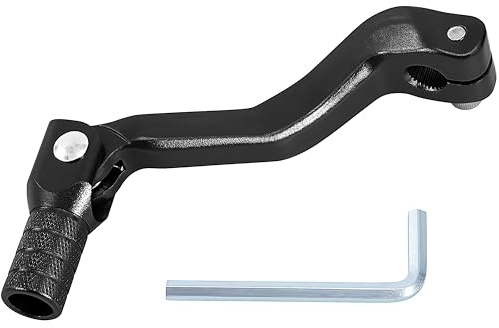 Tunejoy Leva del Cambio Pieghevole per Moto in Alluminio Universale per 50cc 70cc 90cc 110cc 125cc Scooter Pit Bike Dirt Bike Ciclomotore Nero 119x52mm