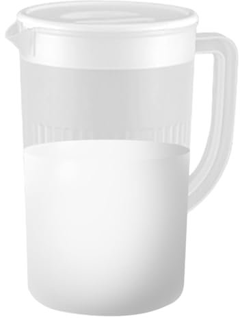 Large Pitcher with Lid, 2.7L Beverage Juice Container, Clear Ice Tea Maker, Fridge Water Bottle, Milk Cold Kettle, Lemon Carafe, Tea Container for Drinks and Beverages