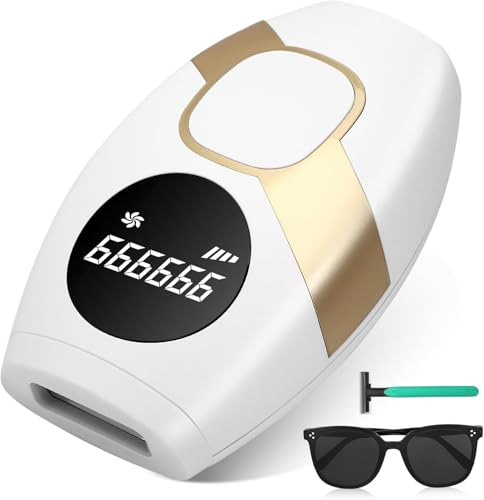 IPL Hair Removal Device 5 Energy Levels, 999,999 Flashes, Manual & Automatic 2 Modes,Makdly Painless, Laser Hair Removal Devices for Face, Underarms, Legs, and Body for Women and Men