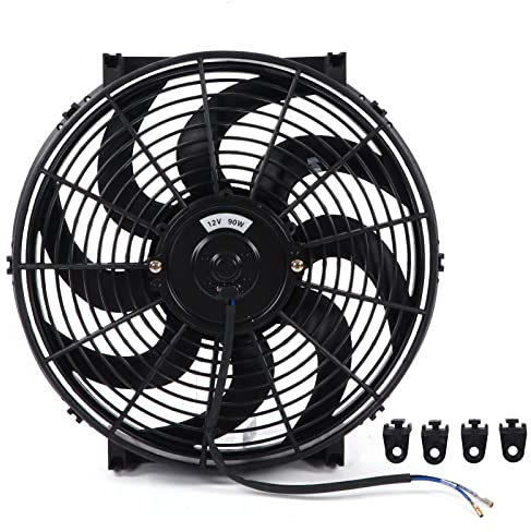 Generic Ventilateur de Refroidissement du Radiateur électrique, Ventilateur Slim PUSH PULL INSTALLATION SIMPLE 12V POUR LA VAN POUR TRUMIS POUR REMOR