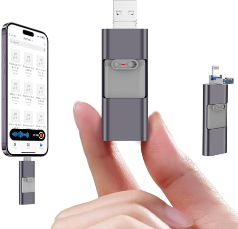 64GB Voice Recorder Digital Voice Activated Recorder USB/Type-C 750Hrs Recording Device with Noise Reduction Rechargeable Mini Pocket Audio Recording Devices for Lectures, Interview, Meeting, Class