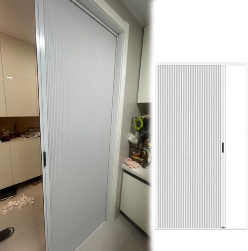 Falttüren Vollständig Verdunkelnde Falttüren Für Die Küche, 203, 213, 223 Und 230 Cm Hoch, Unsichtbare Falttür Innen Ohne Bohren, Anpassbare Falttür Für Balkon/Kleiderschrank(90x223cm)