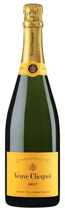 Veuve Clicquot Brut Carte Jaune Champagne 12,5 purcent 75cl bouteille nue (Lot de 6)