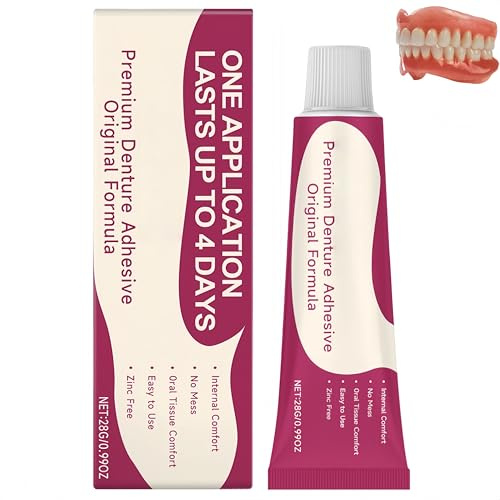Adhesivo premium para prótesis dentales, adhesivo termoplástico seguro, fijación de hasta 4 días, rebase sin pegamento, estabilidad para la fijación de prótesis dentales superiores (1 Piezas)
