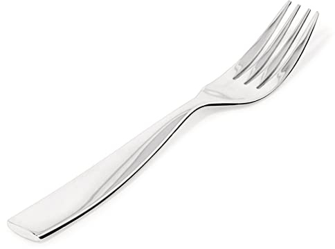 Alessi MW03/2 Dressed Tafelgabel - Edelstahl 18/10 glänzend poliert mit Reliefdekor, 6 Einheiten