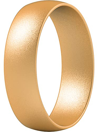 ThunderFit Unisex Silicone Wedding Rings, Rubber Engagement Bands 6mm Wide 1.65mm Thick - 1/2/3/4/5/6/7 Variety Multipack, 13.5 - 14 (22.69mm), Silicone, No Gemstone