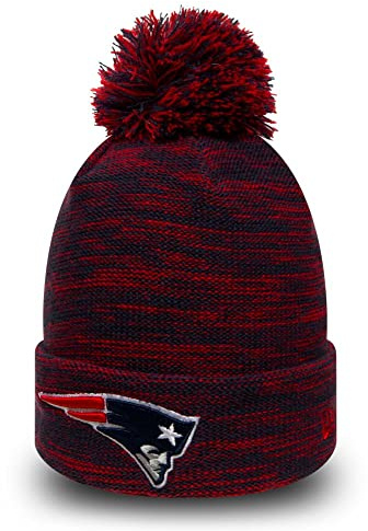 New Era Marl Knit Bommelmütze NEW England Patriots Rot Blau