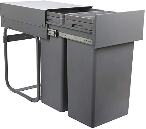 Solmer LTD Vibo Kitchen Pull Out Waste Bin for Hinged Door Cupboard Cabinet min 400mm Unit