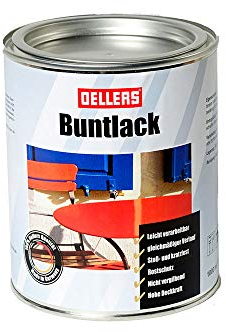 OELLERS Buntlack, 1 Liter, RAL 8011 Nussbraun, Metalllack, wirksamer Metallschutzlack, glänzende Metallfarbe, Decklack, Metallschutzfarbe mit hoher Deckkraft, Rostschutzfarbe