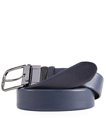 PIQUADRO NERO/BLU CINTURA REVERSIBILE AD ARDIGLIONE CU4877B3