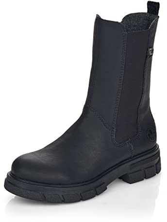 Rieker Damen Klassische Stiefeletten Z9180, Frauen Stiefeletten,uebergangsstiefel,reißverschluss,Women's,Woman,Lady,Ladies,schwarz (02),38 EU / 5 UK