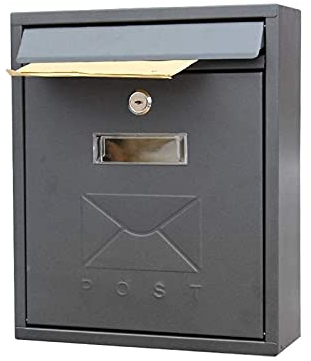FZYE Briefkasten Briefkasten mit Schloss Briefkasten Vorschlag Box Europäische Villa Box Office Wandbehang Wand Zeitung Magazin Box Regensicher Retro Braun Briefkasten / 10.2x3.7x12.2in