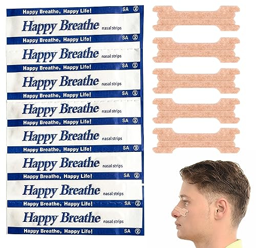 MOERAE Nasenpflaster Schnarchen, 200 Stück Nasenstrips Besser Atmen, Schnarchstopper Ideal für Schlaf und Sport, Nasenflügel Pflaster, Nasal Strips Verbesserte Atmung, Größe L (66 X 19 mm)
