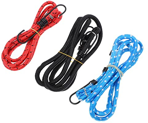 WHAMVOX 3pièces Lot de Sangles Élastiques pour Bagages Corde Caoutchouc pour Vélos Et Étagères Sangles De Fixation