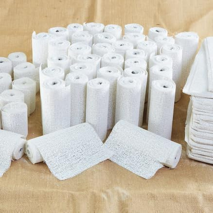Nature Cool Modroc Plaster Bandage 16 Rolls - Skin Friendly Plaster of Paris Bandages for Crafting, Modeling, and DIY Projects 8cm x 3m
