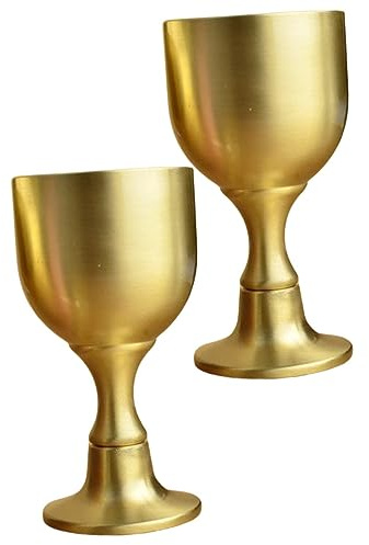 BESTonZON 2 Piezas Copa De Vino De Cobre Puro Copas De Licor Multifunción Hogar Delicadas De Vino Retro Cena Accesorio Hogar De Decorativa Unidades