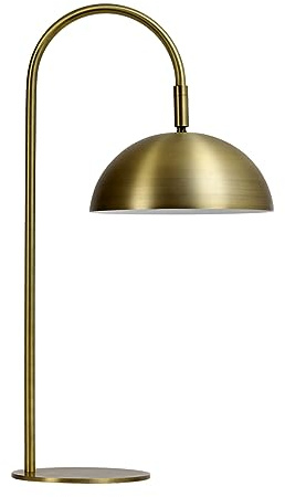 Dirk Davids Leuchten GmbH Tischleuchte antik Messing Büro Leuchte Tischlampe mit Dimmer LED G9 3W inklusive