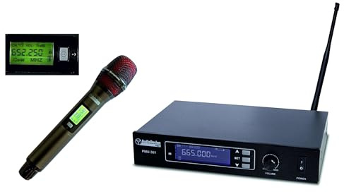 Audiodesign Pro Sistema wireless UHF, microfono wireless, microfono senza fili, 1 canale, sistema microfonico UHF