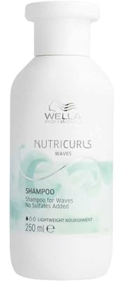 WELLA PROFESSIONALS NUTRICURLS Shampoo per Capeli Ondulati- Nutre e Definisce le Onde - Arricchito con Nourish-In Complex - Senza Solfati, 250 ml