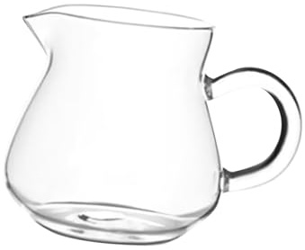 kowaku Mini-Karaffe, Kaffeetasse, Milchkännchen, Krug, Teegeschirr, Trinkgeschirr, Milchkrug, transparenter Milchausgießer, Teetasse für Getränke, Kaffee, 250 ml 7 x 5.5 x 8.3 cm