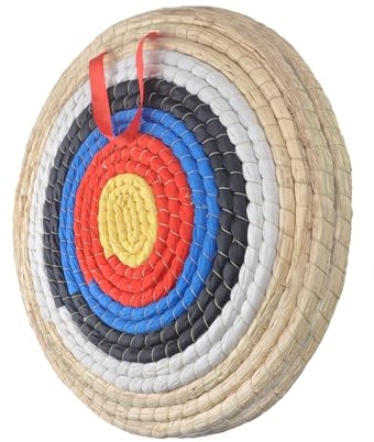 Mål för bågskytte, handgjorda bågskytte-skivor av halm. Traditionell halmskiva för pilar och bågar, lämplig för recurve-bågar – långbågsskiva – användning utomhus (2 lager)