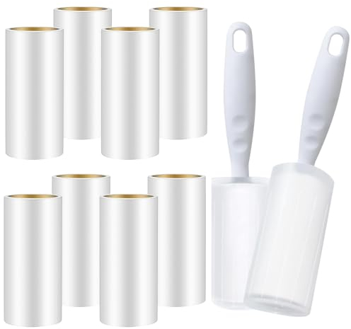 Rodillo de Pelusa,2 PCS Mango para Pelusa+4 PCS Quitapelusas de Adhesivo Rodillo Quitapelusas para Mascotas Quita Pelusas para Ropa Alfombra Sofá Asientos de Coche Muebles