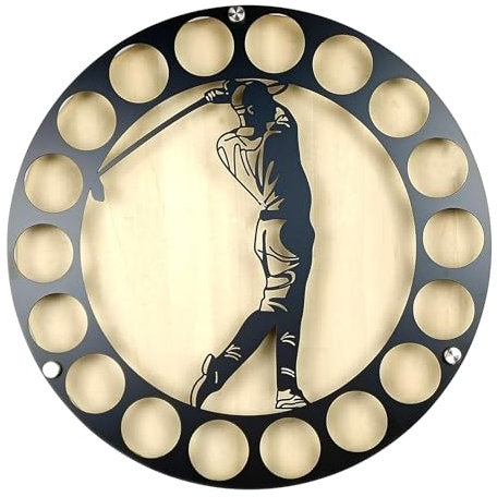 Besreey Golfball-Sammelständer,Golfball-Sammelständer, Golfball-Vitrine, Schrankregal, Geschenk für Golfer, Runder Golfballhalter als Geschenk, stilvolles Präsentationsregal, kreatives