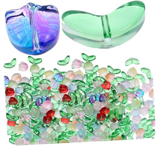COHEALI Cute Tulip Bead Charms 120pcs Glass Tulip Beads for DIY Jewelry Bracelet and Necklace Making