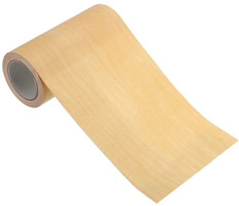 PATIKIL 100mmx4,57m Klebefolie Holzoptik Bordüre Selbstklebend Reparatur Klebeband Holzoptik Klebetapete, Ahorngelb Holzfolie Selbstklebend Möbelfolie Holzoptik Tapete für Böden Tisch Tür