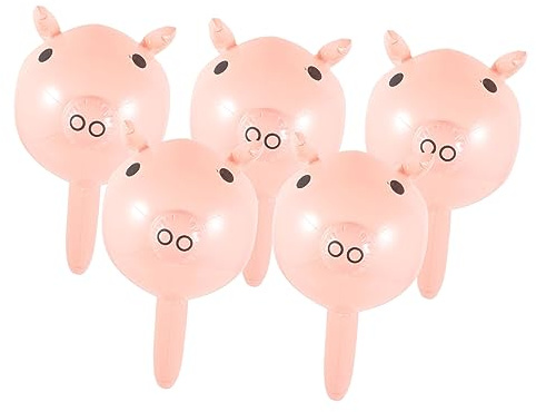 BESTonZON Aufblasbarer Schweinehammer Pvc Spielzeug Für Kinder Partyspiele 5 Stück Aufblasbarer Partystock Für Geburtstag Rollenspiele