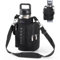 icolor Gym Borsa Magnetica Magnetica per Sport Bottiglia d'Acqua Crossbody Borsa con Scomparti per Cellulare per Uomo e Donna Supporto Magnetico per Bottiglia con Tracolla per Palestra (Nero)