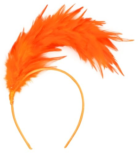 Cadimus Feder Haarreif,Damen Kopfschmuck Feder,20er Jahre Stirnband Feder,Feder Kopfschmuck Fascinator,Geeignet für Hochzeiten, Maskeraden, Karneval und Bühnenauftritte,Federstirnband Zubehör