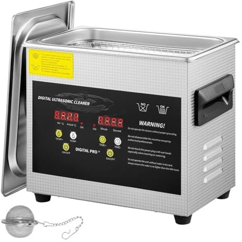 MZZYG Ultrasonic Cleaner Machine 3L Upgraded Ultrasonic Cleaner (200W Heater 120W Ultrasonic) Professional Digital Lab Ultrasonic Parts Cleaner With Heater Timer