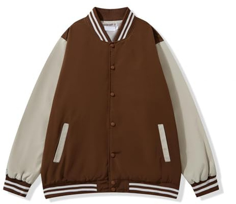 ZDSUHYIW Bomberjacke Herren Winter College Jacke Regular Fit Übergangsjacke Baseball Jacke Sportjacke Mit Taschen Herrenjacke Freizeitjacke Warm Zweifarbig Winterjacke