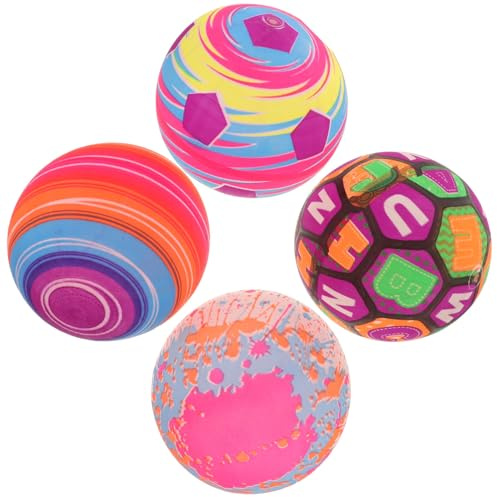 KICHOUSE 4 Palloni Gonfiabili da Spiaggia Fluorescenti in PVC 9 Pollici Palline da Beach Volley per Set da 4 Pezzi per Giochi All’Aperto e Feste Estive