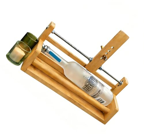 Innovativo Dispositivo di Taglio per Bottiglie in Vetro in Legno per Artigianato, Personalizzazione di Vasi e Articoli Decorativi Artistici, Attrezzatura per Bambini